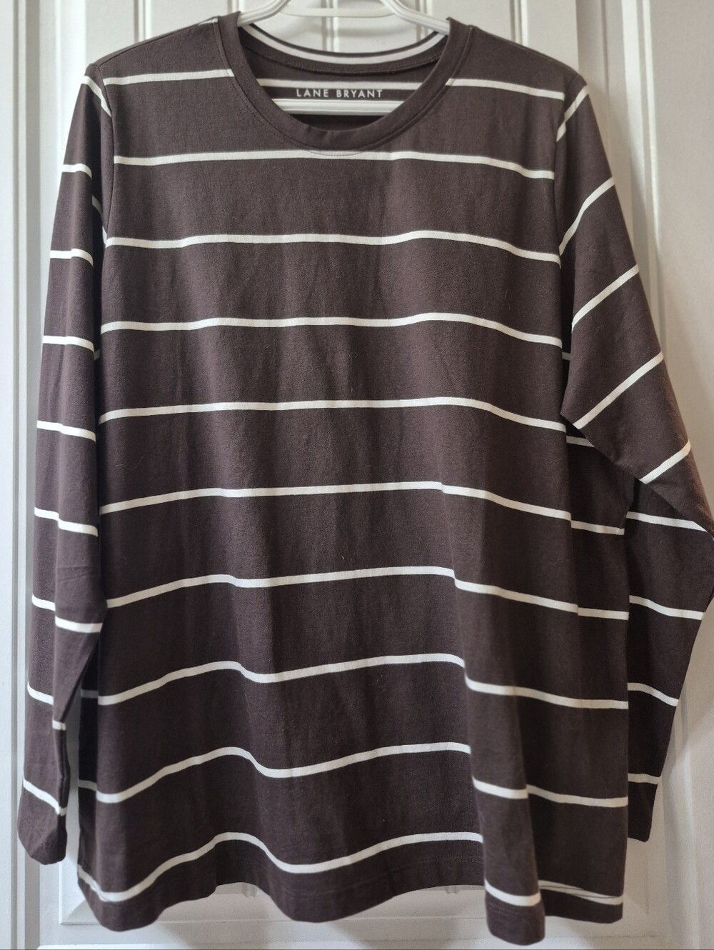 Womens Lane Bryant Stiped Long Sleeved T Shirt Size 1X
